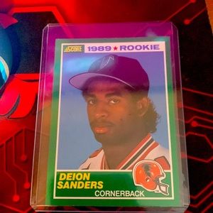 Rookie 1989 score Deion sanders card